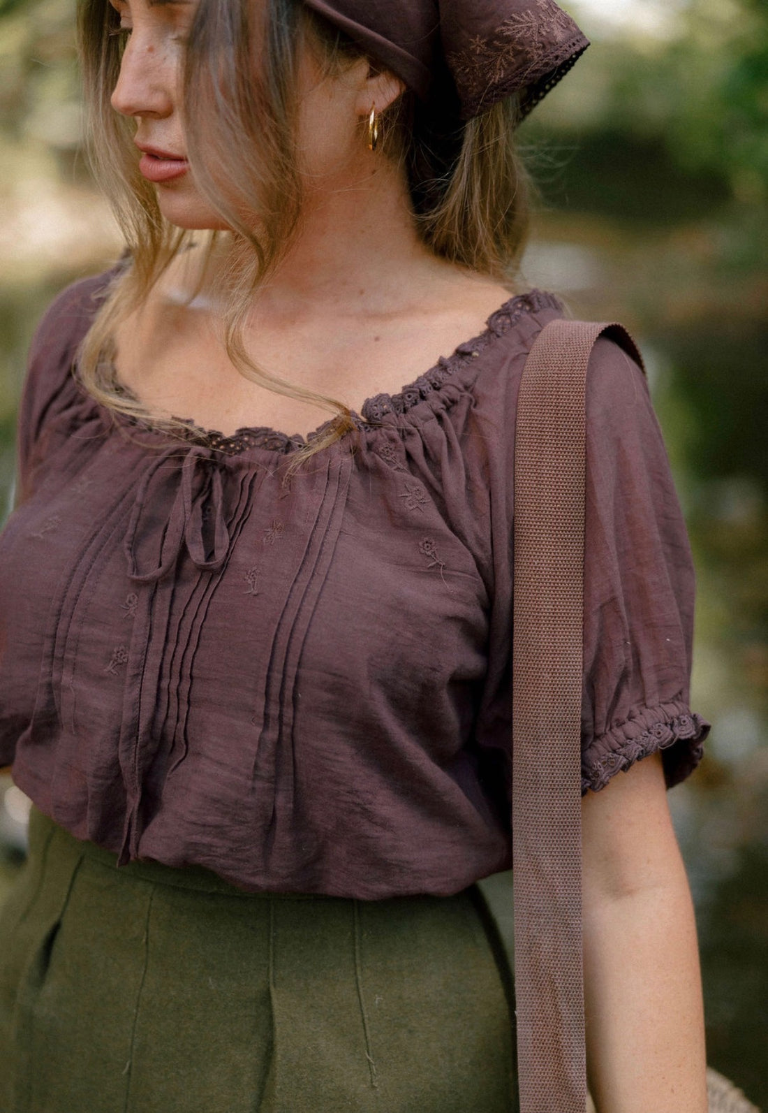 The Daisy Blouse in Brown