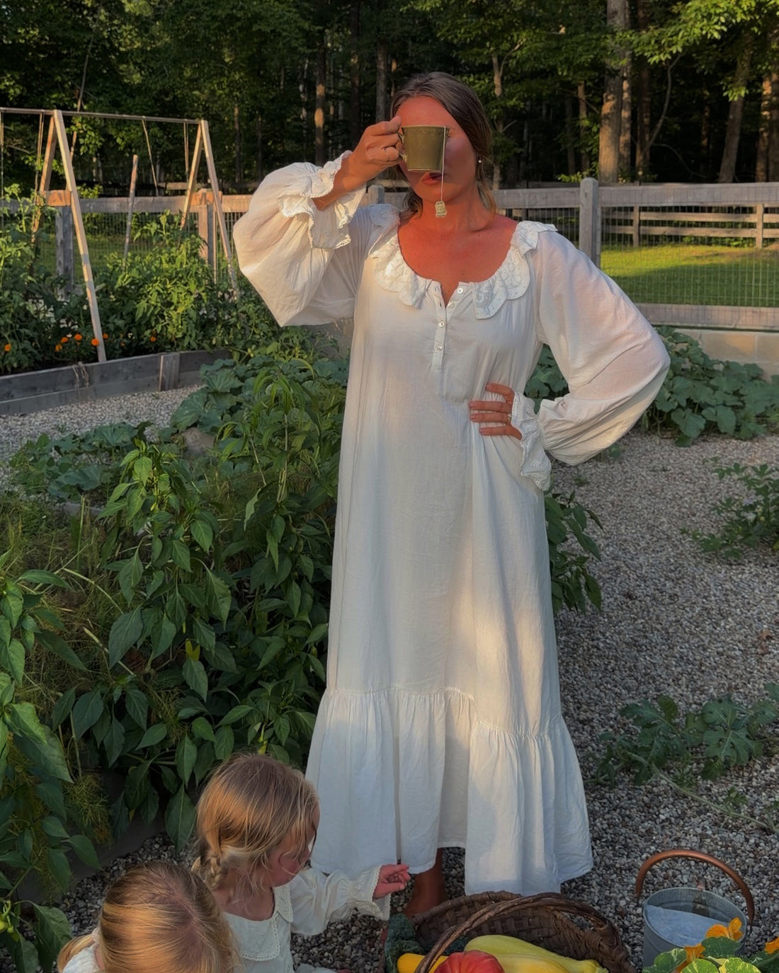 June Nightie in Summer White