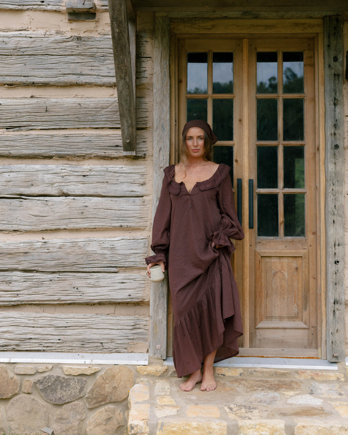 June Nightie in Brown