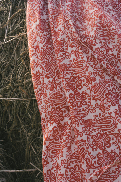 Ivy in Red Paisley